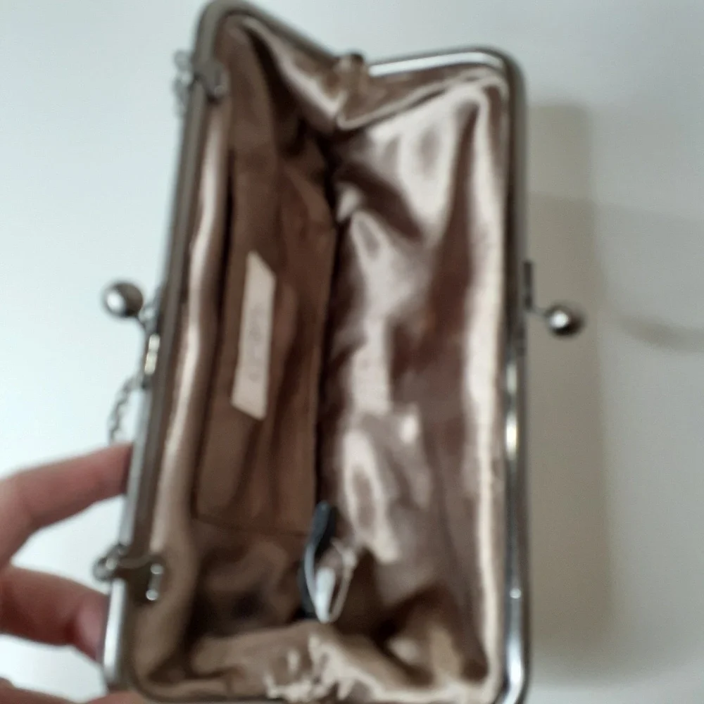 Ann Taylor LOFT Black Lace and‎ Taupe Evening Bag